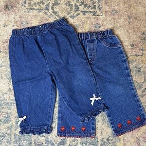Vtg 12 month girls Denim pants Bundle